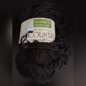 NWT Naturally Caron Country Black Merino Blend Crafting Crochet Knit Yarn
